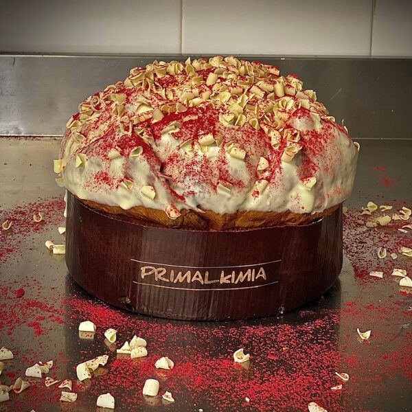Panettone Artigianale al Cioccolato Bianco e Lamponi